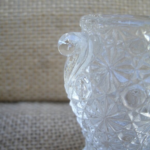 Vintage LE Smith Glass Button & Daisy Toothpick Holder - Picture 10 of 15